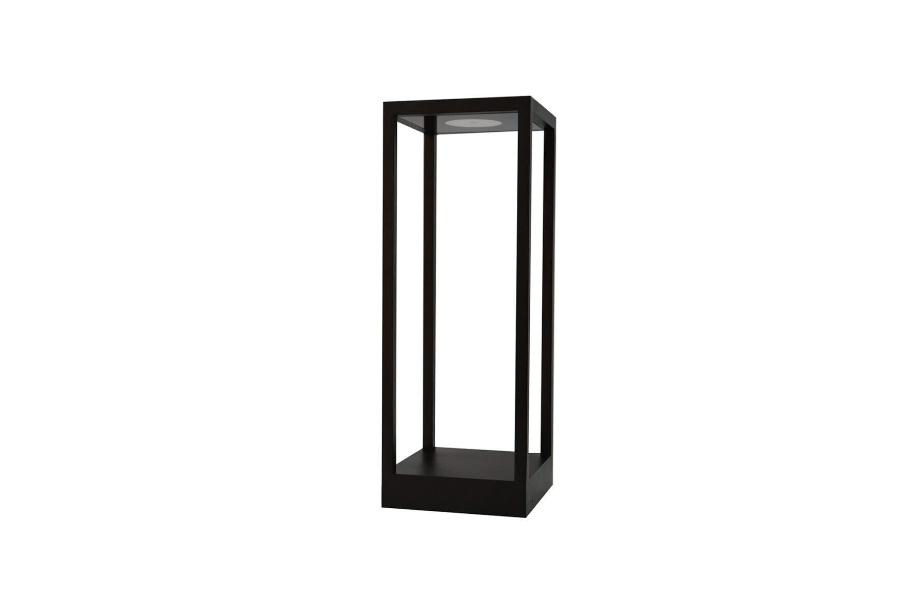 Sort Frame Outdoor standerlampe med åben rektangulær form