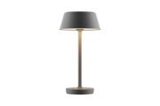 Grå Companion Big T2 bordlampe med rund skærm og slank fod