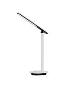 Hvid Philips Ivory skrivebordslampe med fladt lyspanel som arm og rund fod