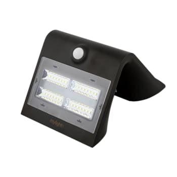Sort Mylight.Me Walllight 03 solcellevæglampe med firkantet front