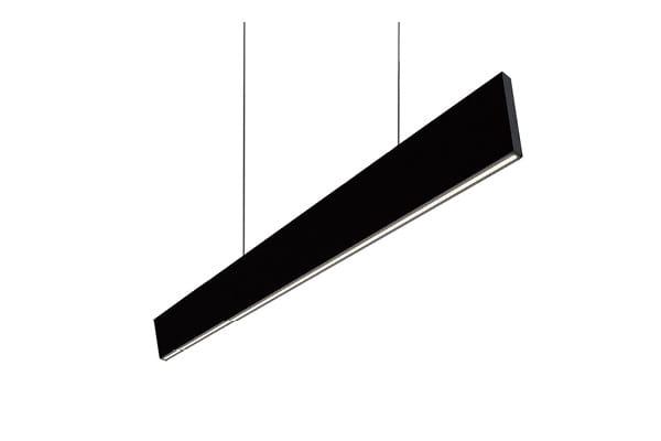 Sort Supreme langpendel med slank, vandret LED-profil