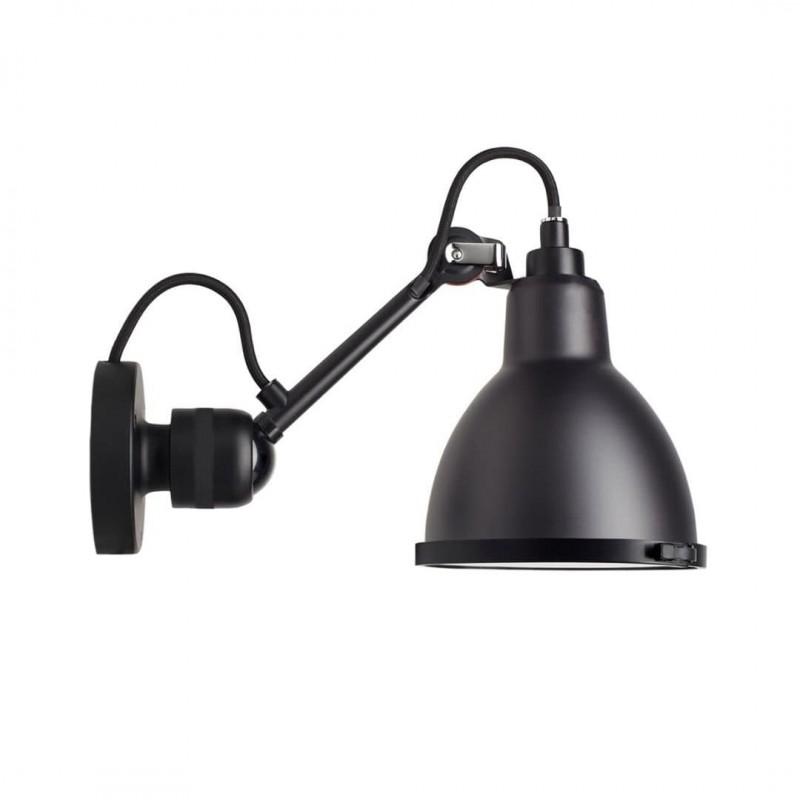 Sort Lampe Gras 304 væglampe med justerbart hoved og kort arm til badeværelse